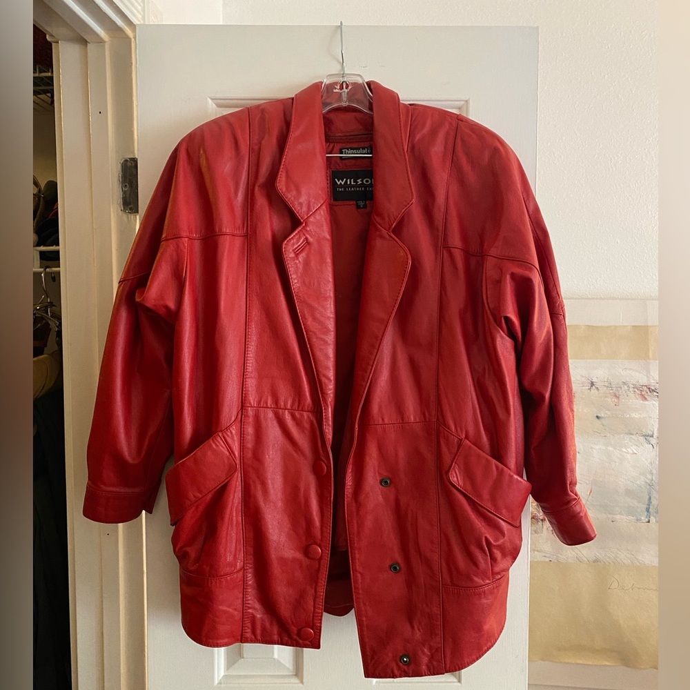Vintage Wilsons Red Leather Jacket